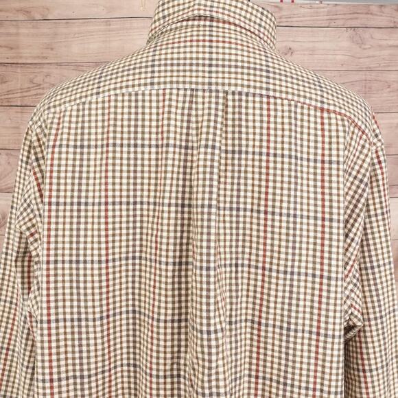 Roundtree & Yorke Shirt Mens 2XLT 2XT Tall Plaid Flannel Button Down Long Sleeve - Picture 5 of 8